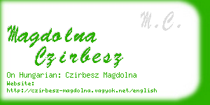 magdolna czirbesz business card